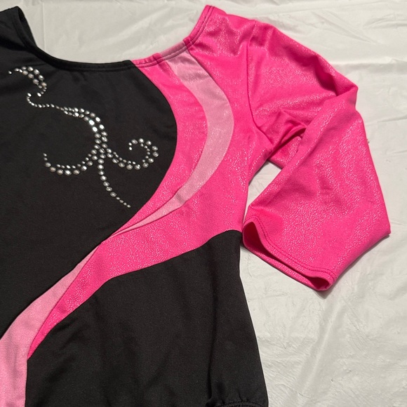 Danskin Black and Pink Leotard girls 7/8 - Picture 4 of 8